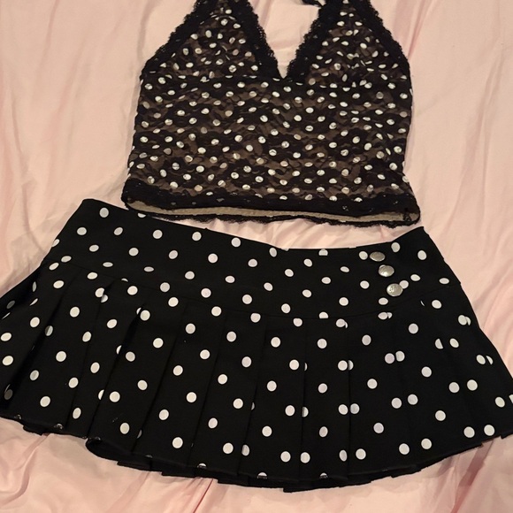 Iam Gia polka dot set size small for both - Picture 1 of 5